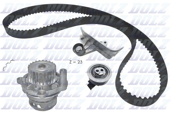 DOLZ KD168 Water Pump & Timing Belt Kit