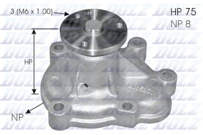 Water Pump, engine cooling DOLZ O144