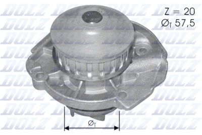 Water Pump, engine cooling DOLZ S161