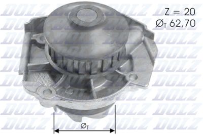 Water Pump, engine cooling DOLZ S361