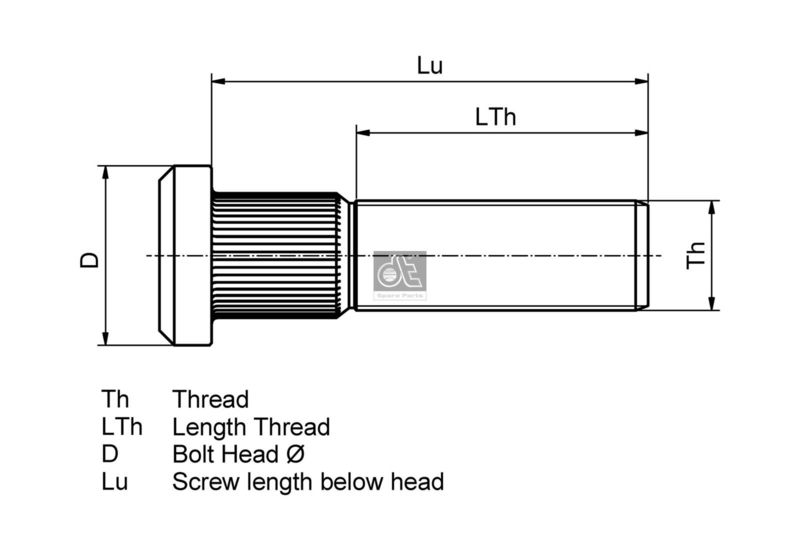 DT Spare Parts 2.65106 Wheel Stud