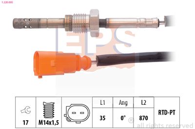 Sensor, exhaust gas temperature EPS 1.220.005