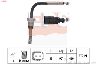 Sensor, exhaust gas temperature EPS 1.220.036