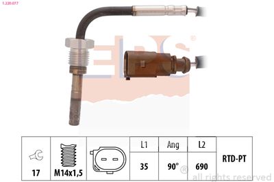 Sensor, exhaust gas temperature EPS 1.220.077