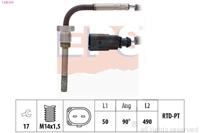 Sensor, exhaust gas temperature EPS 1.220.154