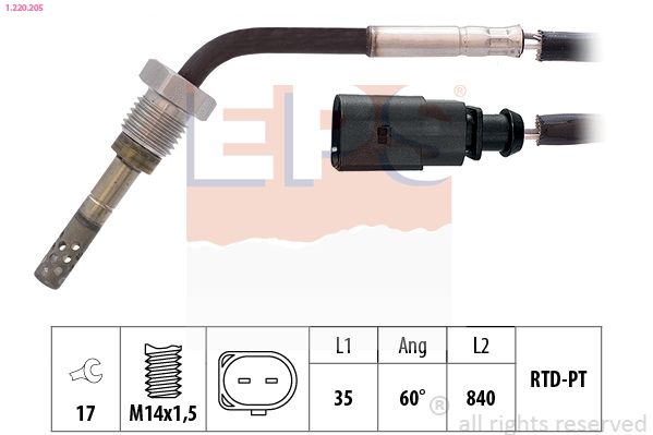 EPS 1.220.205 Sensor, exhaust gas temperature