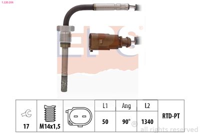 Sensor, exhaust gas temperature EPS 1.220.206