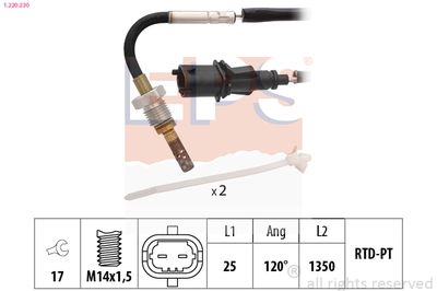 Sensor, exhaust gas temperature EPS 1.220.230