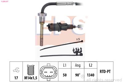 Sensor, exhaust gas temperature EPS 1.220.237