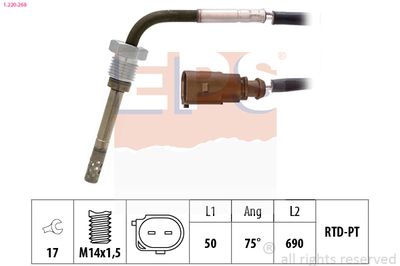 Sensor, exhaust gas temperature EPS 1.220.268