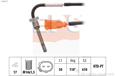 Sensor, exhaust gas temperature EPS 1.220.277