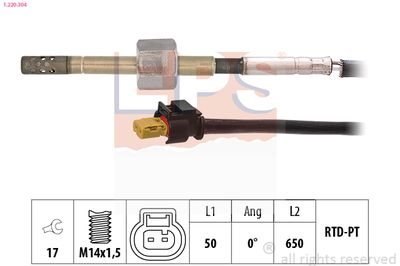 Sensor, exhaust gas temperature EPS 1.220.304