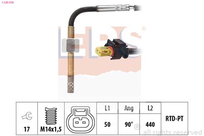 Sensor, exhaust gas temperature EPS 1.220.308