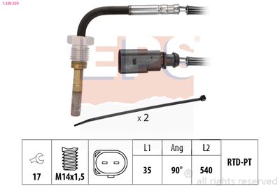 Sensor, exhaust gas temperature EPS 1.220.320