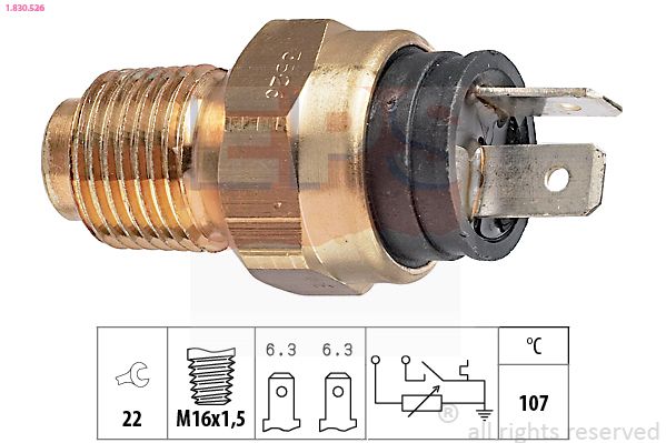 EPS 1.830.526 Sensor, coolant temperature