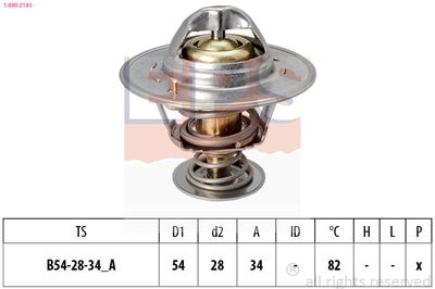 Thermostat, coolant EPS 1.880.218S