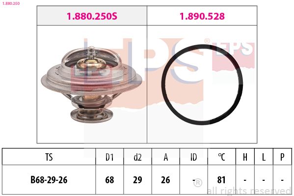 EPS 1.880.250 Thermostat, coolant