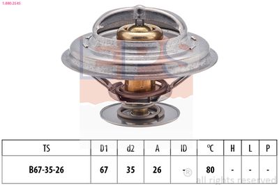 Thermostat, coolant EPS 1.880.254S