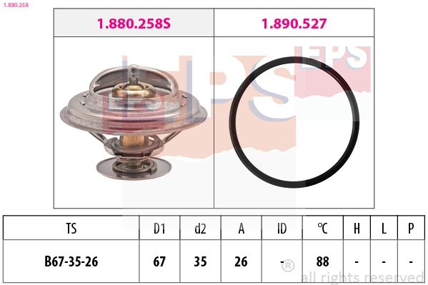 EPS 1.880.258 Thermostat, coolant