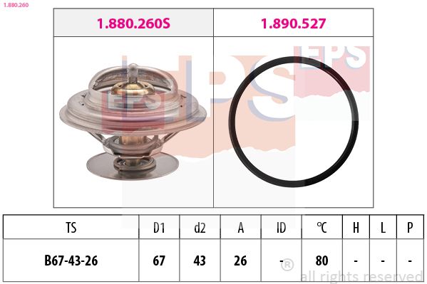 EPS 1.880.260 Thermostat, coolant