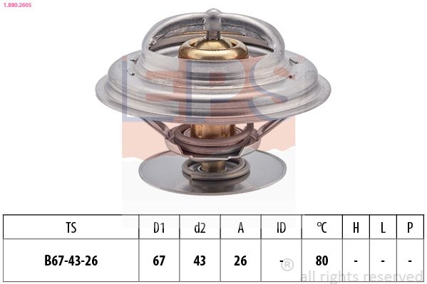 EPS 1.880.260S Thermostat, coolant