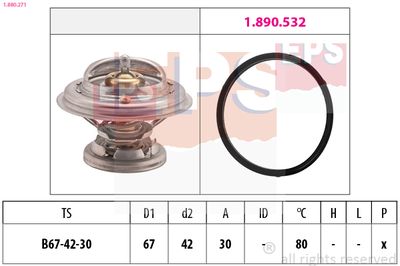 Thermostat, coolant EPS 1.880.271