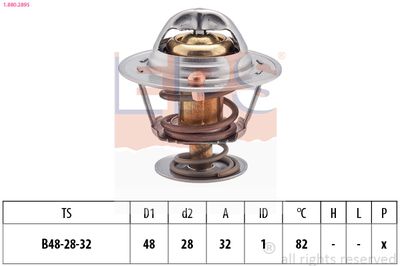 Thermostat, coolant EPS 1.880.289S