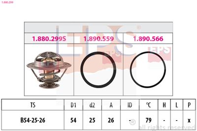 Thermostat, coolant EPS 1.880.299
