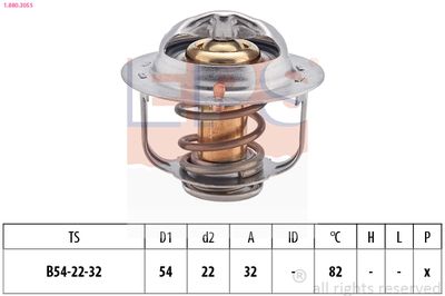 Thermostat, coolant EPS 1.880.305S