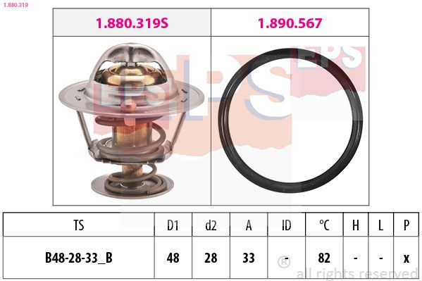 EPS 1.880.319 Thermostat, coolant