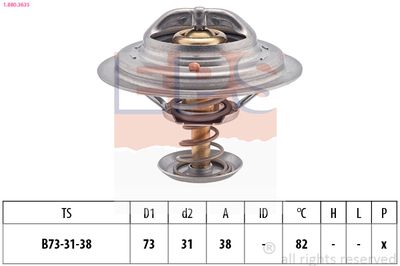 Thermostat, coolant EPS 1.880.363S