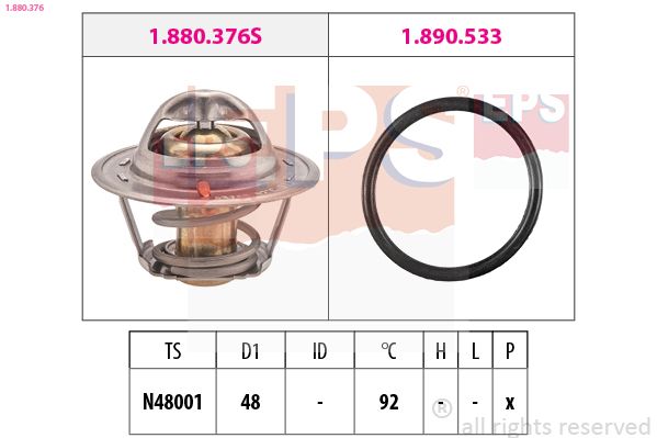 EPS 1.880.376 Thermostat, coolant