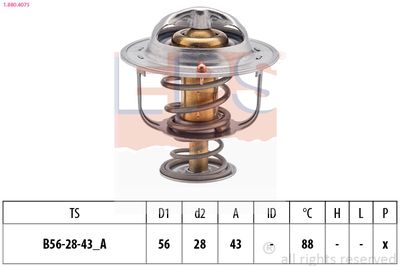 Thermostat, coolant EPS 1.880.407S