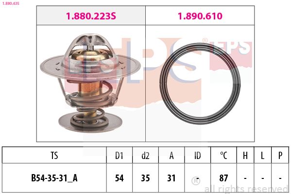 EPS 1.880.435 Thermostat, coolant