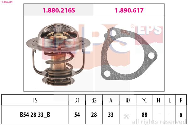 EPS 1.880.453 Thermostat, coolant