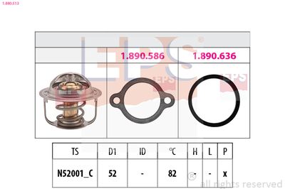 Thermostat, coolant EPS 1.880.513