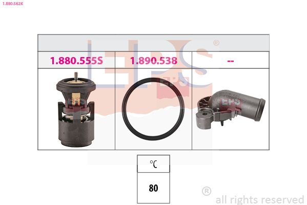 EPS 1.880.562K Thermostat, coolant