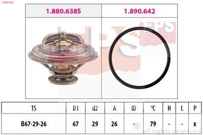 Thermostat, coolant EPS 1.880.638