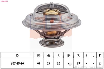 Thermostat, coolant EPS 1.880.638S