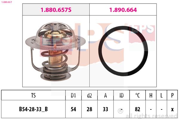 EPS 1.880.657 Thermostat, coolant