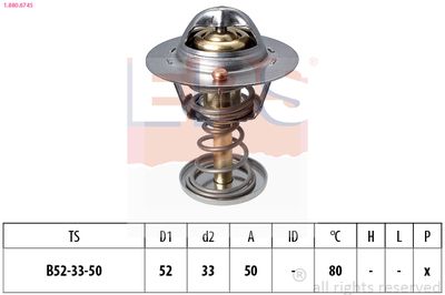 Thermostat, coolant EPS 1.880.674S