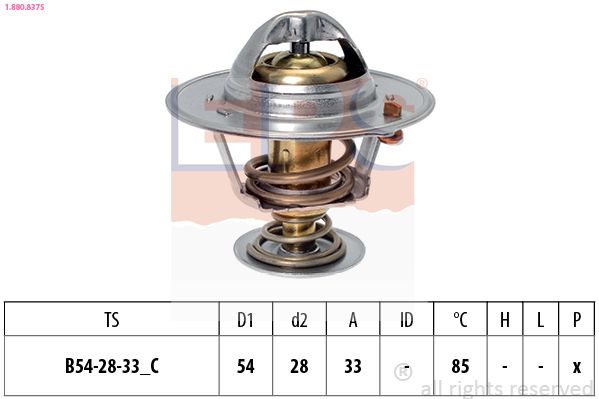 EPS 1.880.837S Thermostat, coolant