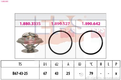 Thermostat, coolant EPS 1.880.980