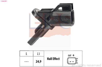 Sensor, wheel speed EPS 1.960.001