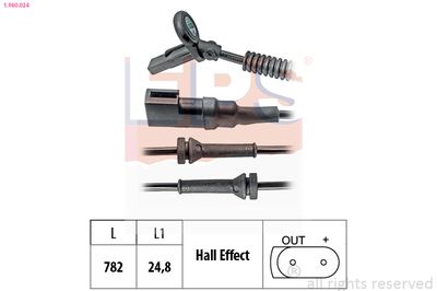 Sensor, wheel speed EPS 1.960.024