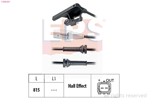 EPS 1.960.027 Sensor, wheel speed