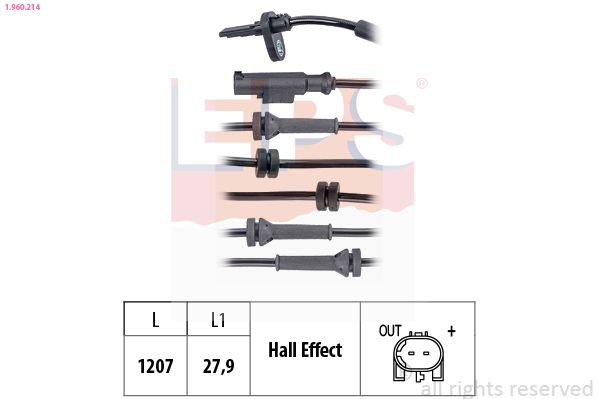 EPS 1.960.214 Sensor, wheel speed