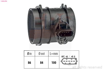 Mass Air Flow Sensor EPS 1.991.076