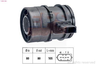 Mass Air Flow Sensor EPS 1.991.126