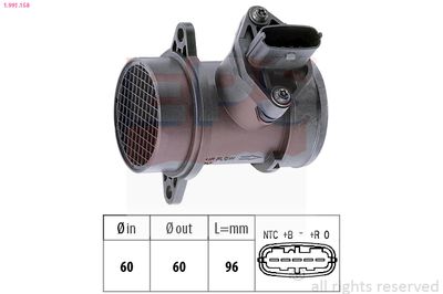 Mass Air Flow Sensor EPS 1.991.158